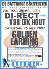 Golden Earring show flyer Bathmen May 26, 2007